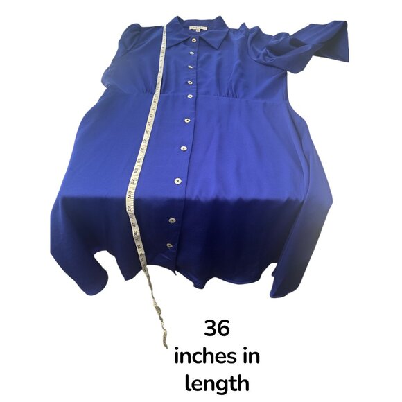 Gilli Cobalt Blue Button Front Dress | Effortless Day-to-Night Style | Modern Cl - Picture 10 of 10